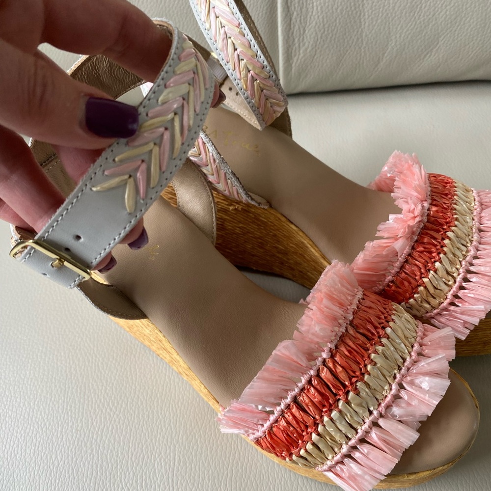 Pink Wedge Sandals 🥰